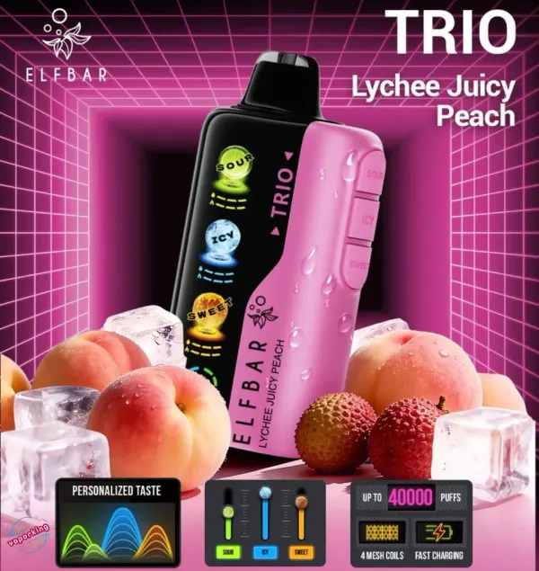 Elf Bar TRIO 40000 — Lychee Juicy Peach