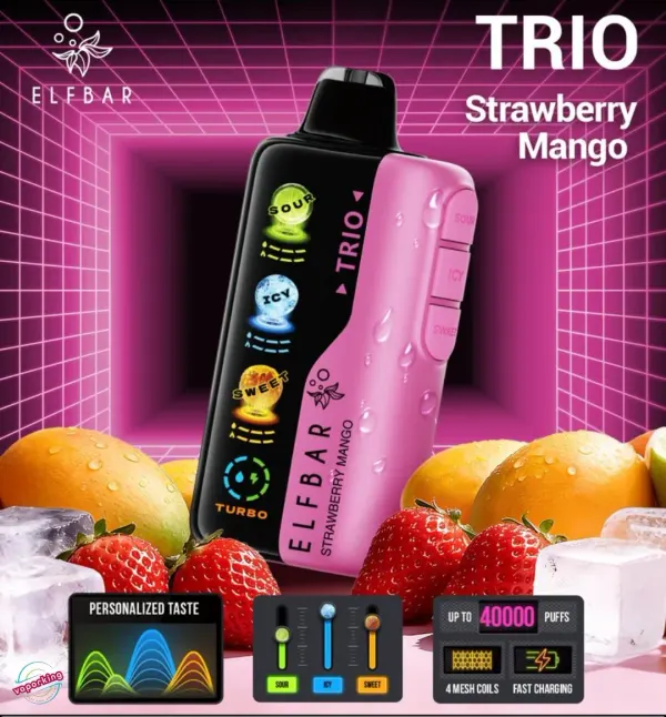 Elf Bar TRIO 40000 — Strawberry Mango
