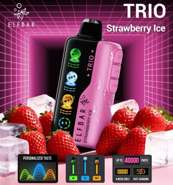 Elf Bar TRIO 40000 — Strawberry Ice
