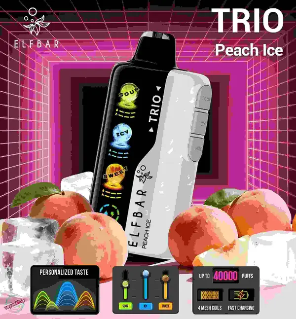 Elf Bar TRIO 40000 — Peach Ice