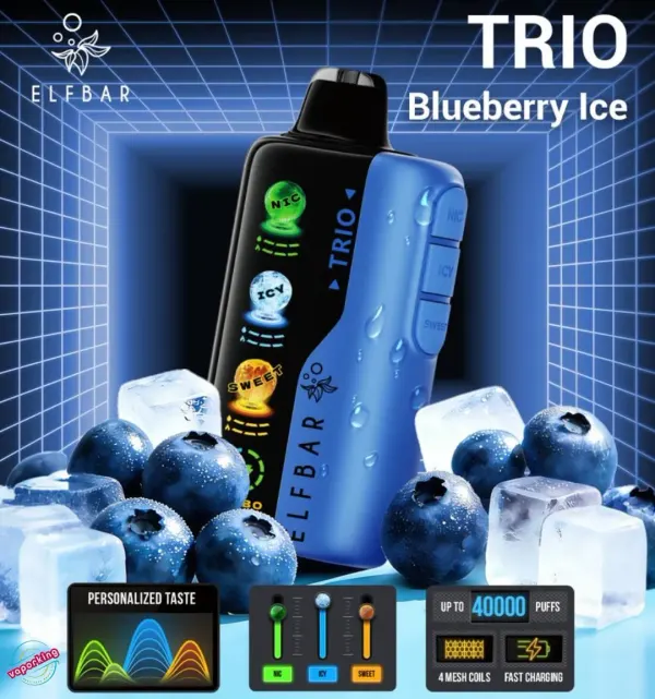 Elf Bar TRIO 40000 — Blueberry Ice