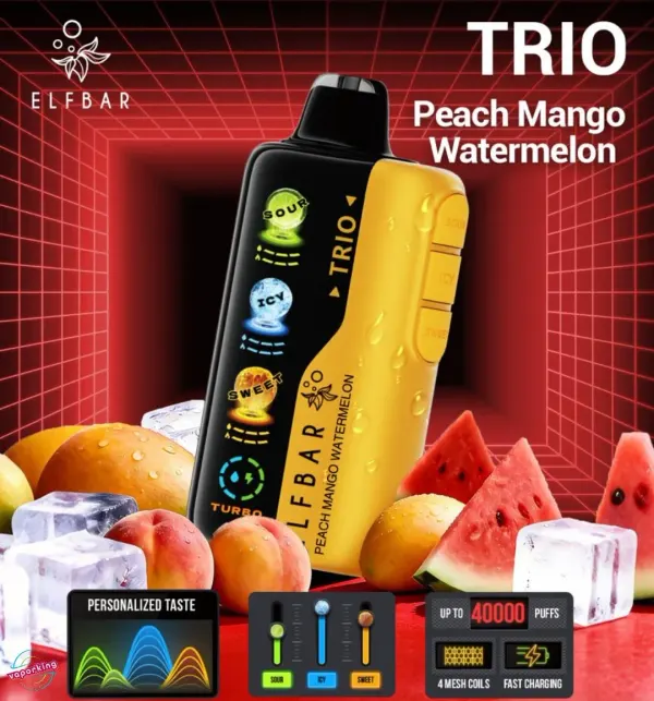 Elf Bar TRIO 40000 — Peach Mango Watermelon